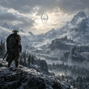 Dej tam nějaký subtle Skyrim logo