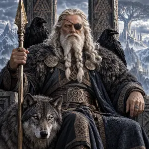 Udělej, ať je kamera/pohled na Odina zepředu, Odin kouká jakoby do ní