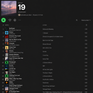 Pro 19 zaku seznam pisni jako spotifive
