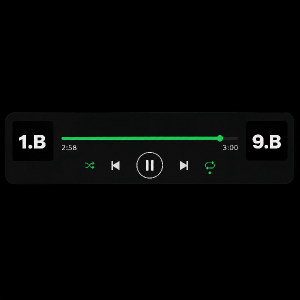spotify lišta kde bude na zacatku 1.B a na konci 9.B at ta poisnicka je skoro prehrana