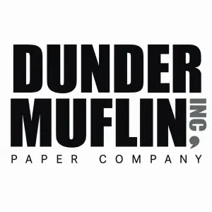 NÁPIS paper company Dunder Muflin jako že serialu office