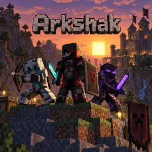 tři bojovníci v minecraftu, přidej nickame Arkshak
