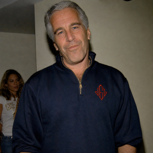 Jeffrey Epstein quarter zip navy blue