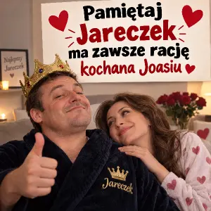 Pamiętaj Jareczek ma zawsze rację kochana Joasiu