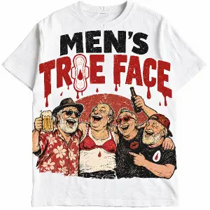 Chci tricko pro panskou jizdu s nápisem men's true face aby bylo zvýrazněno menstruace obrazek veselych starcu