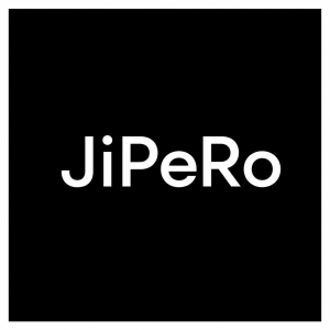 Udělat logo cerny ctverec v nem napis JiPeRo