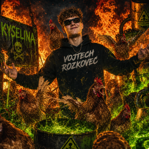 bude tam vojtech rozkovec se slepicema okolo plameny a kyselina