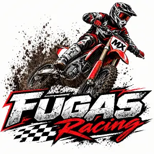 Mx motorka, nápis FUGAS Racing,