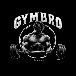 nazev GYMBRO je zaobleny obloukem nahoru a eihwazz je menší a text GYMBRO at vypada vizualne lepe
