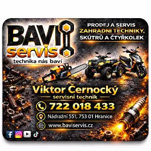 Odstranit QR kód jméno a telefoni cislo zvětšit logo bavi servis