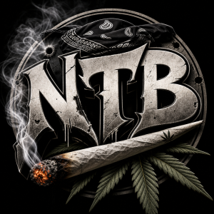 Vytvor logo NTB v gangserskom štýle kde bude aj mariuhana v cigarete