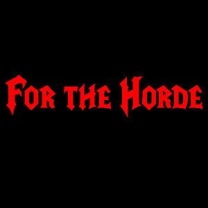 udělej nápis For the Horde červeně