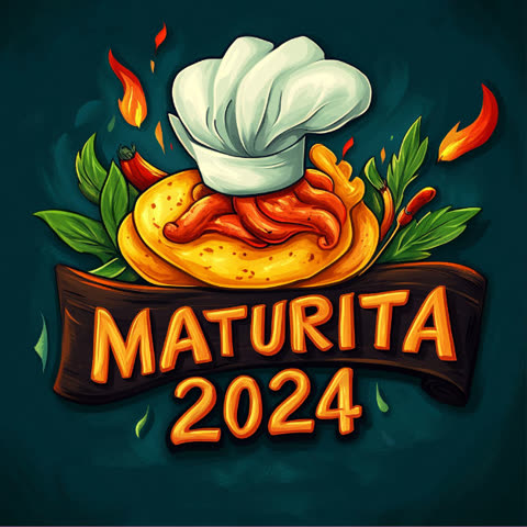 Kuchařské logo s nápisem Maturita 2024