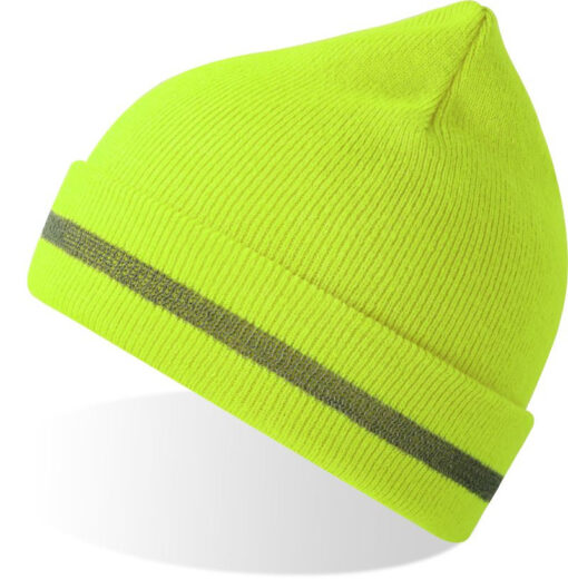 Bezpečnostní pletená čepice s vlastním originálním potiskem. Propaguj svou firmu tak, že vytvoříš reklamní textil, všichni, kteří ho nosí, dělají reklamu.