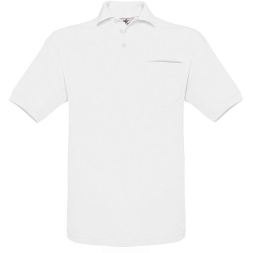 Piqué polo s náprsní kapsou B&C | Safran Pocket