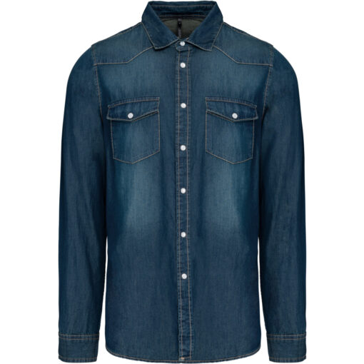 Denim košile s dlouhým rukávem Kariban | K 519