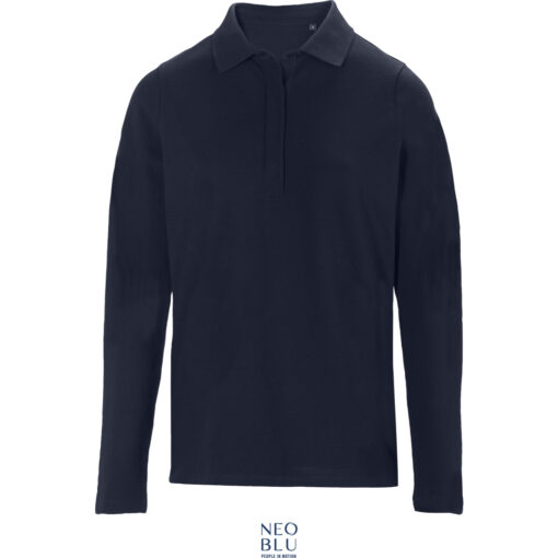 Dámské piqué polo z těžké bavlny s dlouhým rukávem NEOBLU | Owen LSL Women