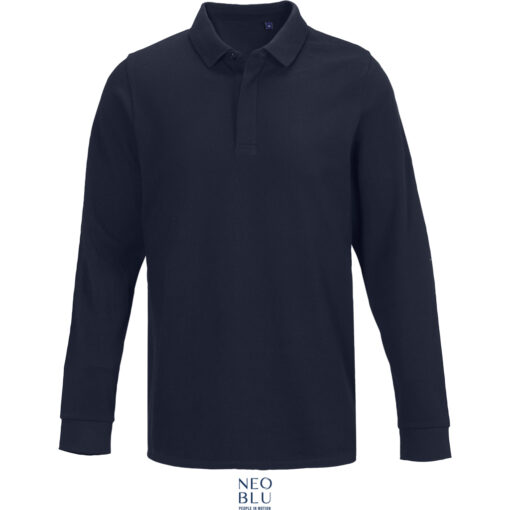 Pánské piqué polo z těžké bavlny s dlouhým rukávem NEOBLU | Owen LSL Men