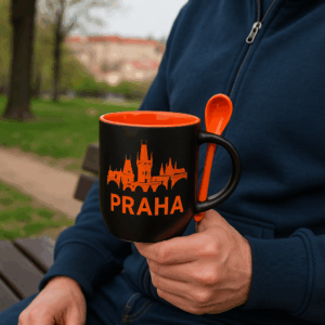 Magický hrnek černý s barevným vnitřkem a lžičkou 3 Magický hrnek černý s barevným vnitřkem a lžičkou - Obrázek 3